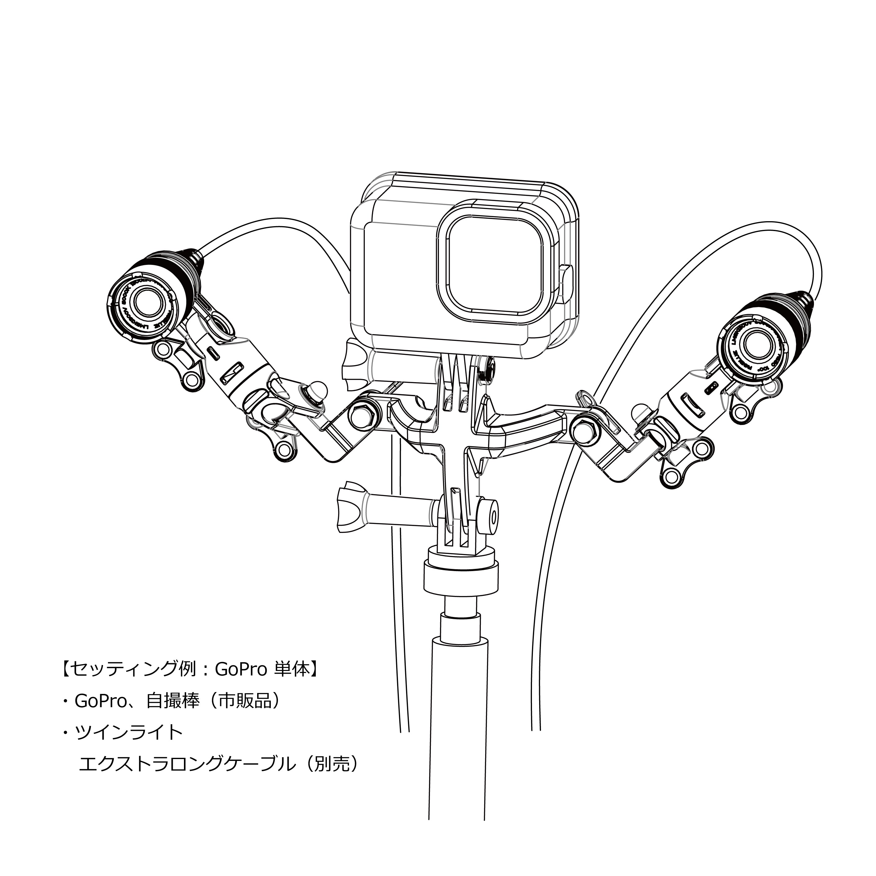 3DC GoPro Mount Base LWS Set RGBlue